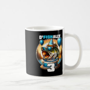 O'fishally 3 Years Old Fishing Birthday 3rd Bday P Coffee Mug