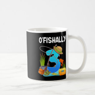 O'fishally 3rd Birthday Boy Fishing 3 Year Old Bda Coffee Mug