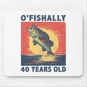 Ofishally 40 Years Old 1985 Fishing Fisherman 40th Mouse Pad