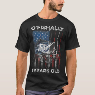 Ofishally 4 Year Old Shirt 4th Birthday Fishing Us