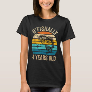 Ofishally 4 Year Old Shirt 4th Birthday Vintage Fi