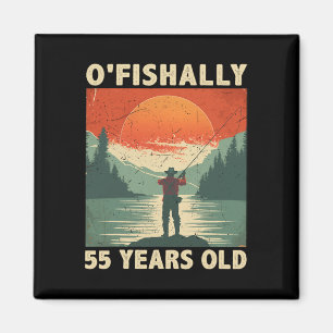 Ofishally 55 Years Old 1969 Fishing Fisherman 55th Magnet