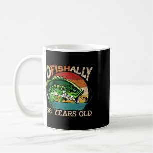 Ofishally 58 Years Old Fishing Birthday Theme Part Coffee Mug