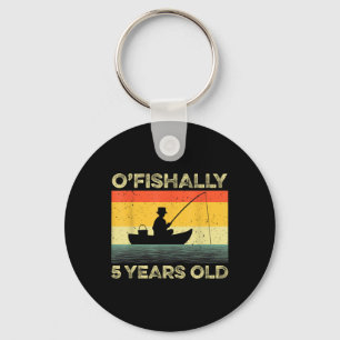 Ofishally 5 Year Old Shirt 5th Birthday Vintage Fi Key Ring