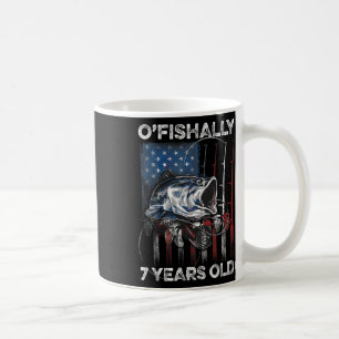 Ofishally 7 Year Old Shirt 7th Birthday Fishing Us Coffee Mug