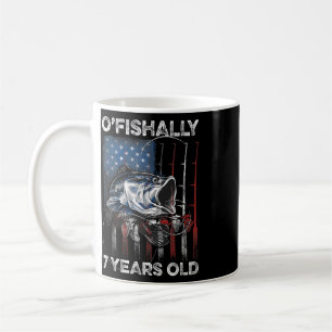 Ofishally 7 Year Old Shirt 7th Birthday Fishing Us Coffee Mug