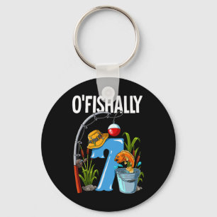 O'fishally 7 Years Old 7th Birthday Fishing 1  Key Ring