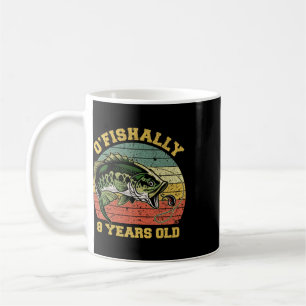 O'fishally 8 Years Old Fishing Birthday Theme Part Coffee Mug