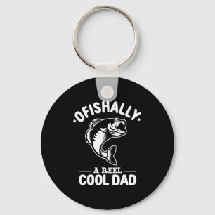 Ofishally A Reel Cool Dad Funny Fishing Lover  Key Ring
