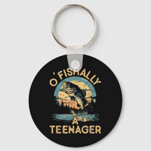 Ofishally A Teenager Funny Fishing Teens Boys Girl Key Ring