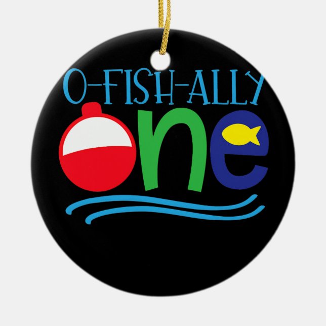 Ofishally ONE baby O fish ally ONE  Ceramic Ornament (Front)