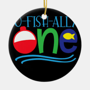 Ofishally ONE baby O fish ally ONE  Ceramic Ornament