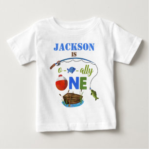 Ofishally ONE baby t-shirt Little fisherman shirt