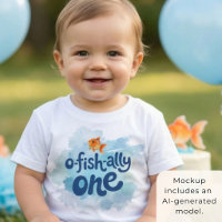 Ofishally One Fishing Boy 1st Birthday