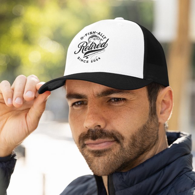 Ofishally Retired 2024 Funny Fishing Trucker Hat (Creator Uploaded)