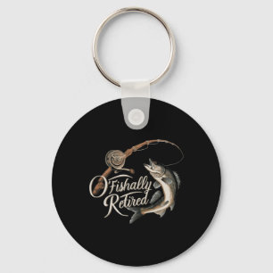 Ofishally Retired Fishing O-fish-ally Retired Fish Key Ring