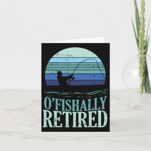 Ofishally Retired Fishing Retro Retirement Dad Men Card