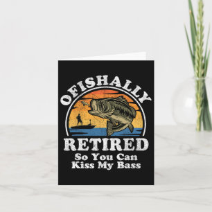 Ofishally Retired Funny B Fishing Retirement Gift Card