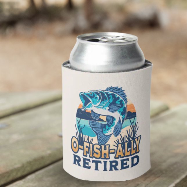 Ofishally Retired Funny Fishing Can Cooler (Creator Uploaded)