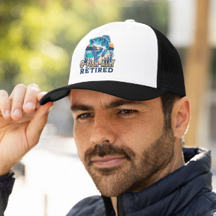 Ofishally Retired Funny Fishing Lovers Trucker Hat
