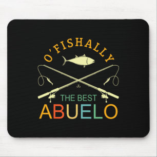 Ofishally The Best Abuelo Vintage Fishing Grandpa Mouse Pad