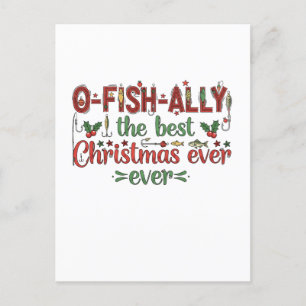 Ofishally The Best Christmas Ever Fisher Invitation Postcard