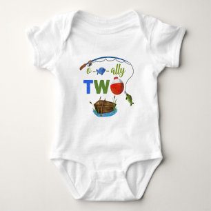 Ofishally TWO baby bodysuite O-fish-ally TWO boy Bodysuit