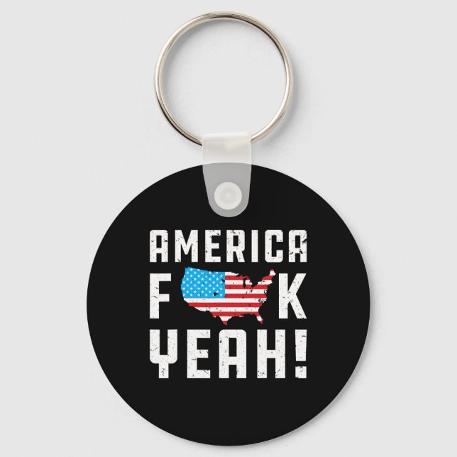 Ofjuly America Yeah Funny Gift  Key Ring (Front)