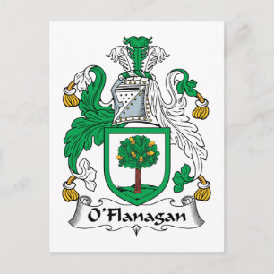 O'Flanagan Family Crest Postcard