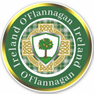 O'Flannagan Irish Shield/Celtic Cross Personalised