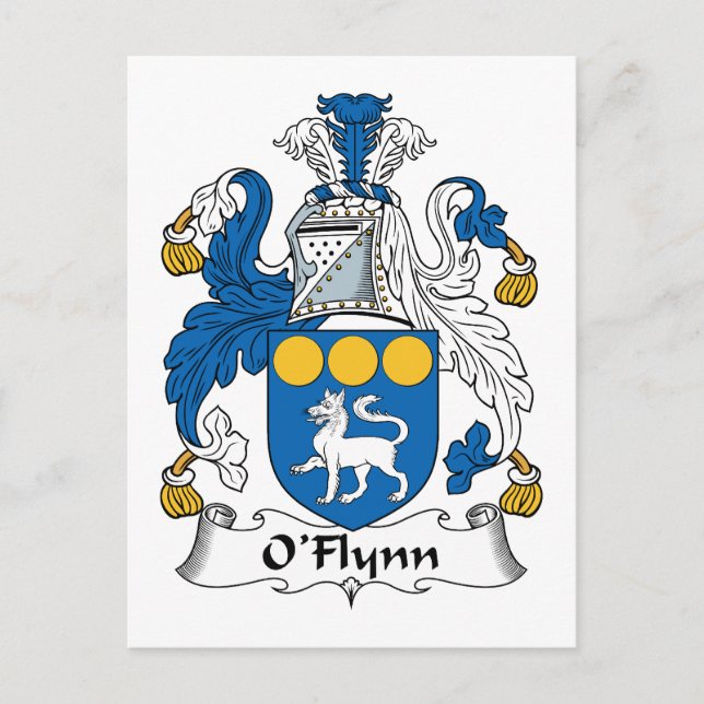 O'Flynn Family Crest Postcard (Front)