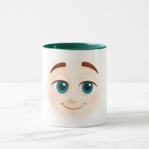 oft crush smile – sweet blue eyed emoji mug