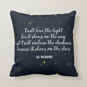 Og Mandino Stars Quote Celestial Cushion