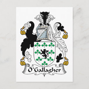 O'Gallagher Family Crest Postcard