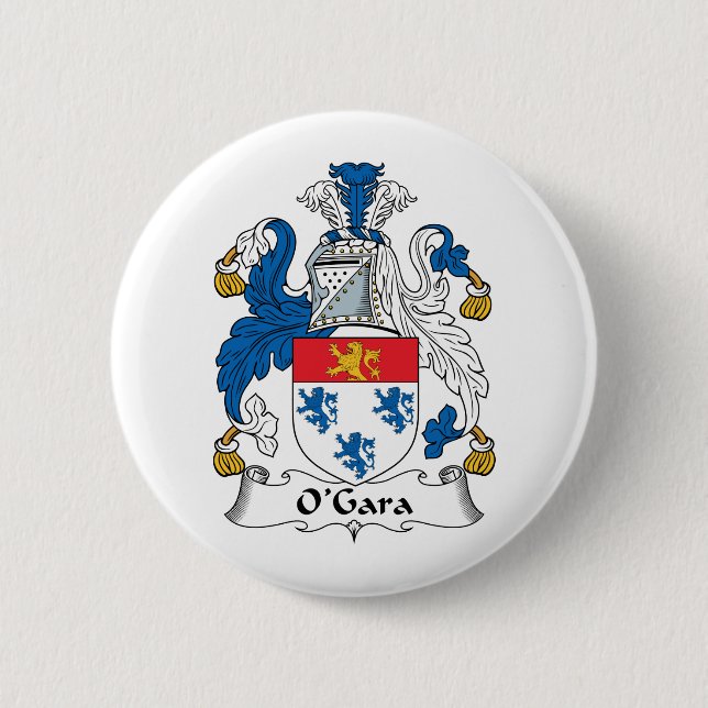 O'Gara Family Crest 6 Cm Round Badge (Front)