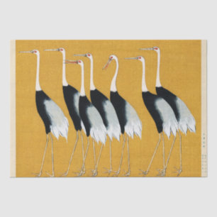 Ogata Korin   Flock of Japanese Red Crown Crane Tissue Paper