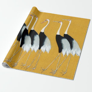 Ogata Korin Japanese Red Crowned Cranes Wrapping Paper
