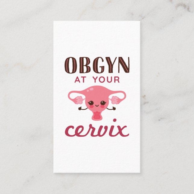 OGBYN At Your Cervix Business Card (Front)