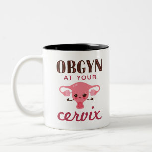 OGBYN At Your Cervix Two-Tone Coffee Mug