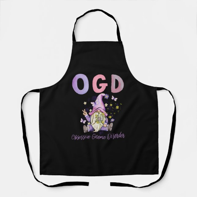 OGD - Obsessive Gnome Disorder - Peace   Apron (Front)