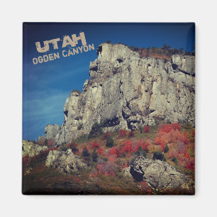 Ogden Canyon, Norther Utah Rock Cliffs Magnet