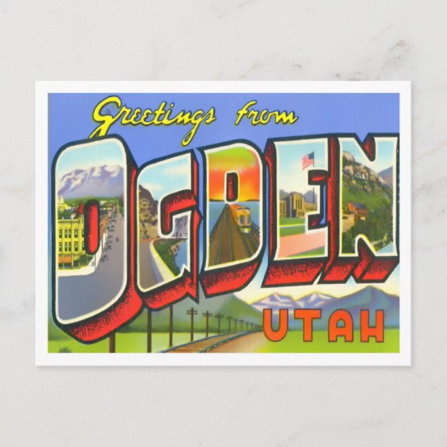 Ogden, Utah Big Letters Postcard (Front)
