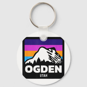 Ogden utah skiing snowboarding family ski trip  key ring