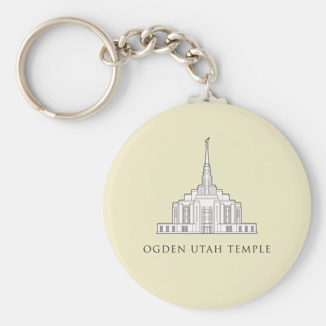 Ogden Utah Temple. keychain (Front)