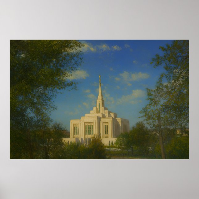 Ogden Utah Temple Painting™ LDS Wall Art Poster (Front)