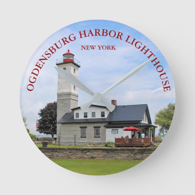 Ogdensburg Harbour Lighthouse, New York Clock (Front)