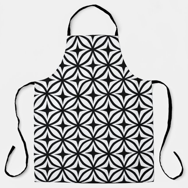 Ogee and Star Repeat Pattern  Apron (Front)