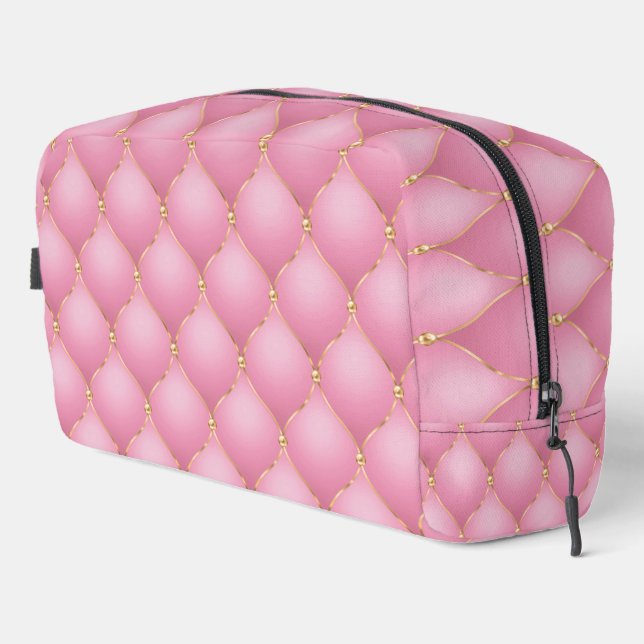 Ogee Gold Diamonds Light Pink Dopp Kit (Right Corner)