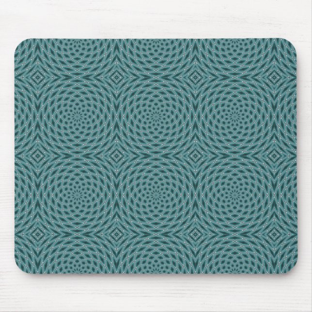 Ogee Ocean Spiral Rosettes Mouse Pad (Front)