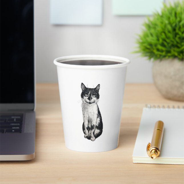 Ogie the cat paper cups (Insitu)